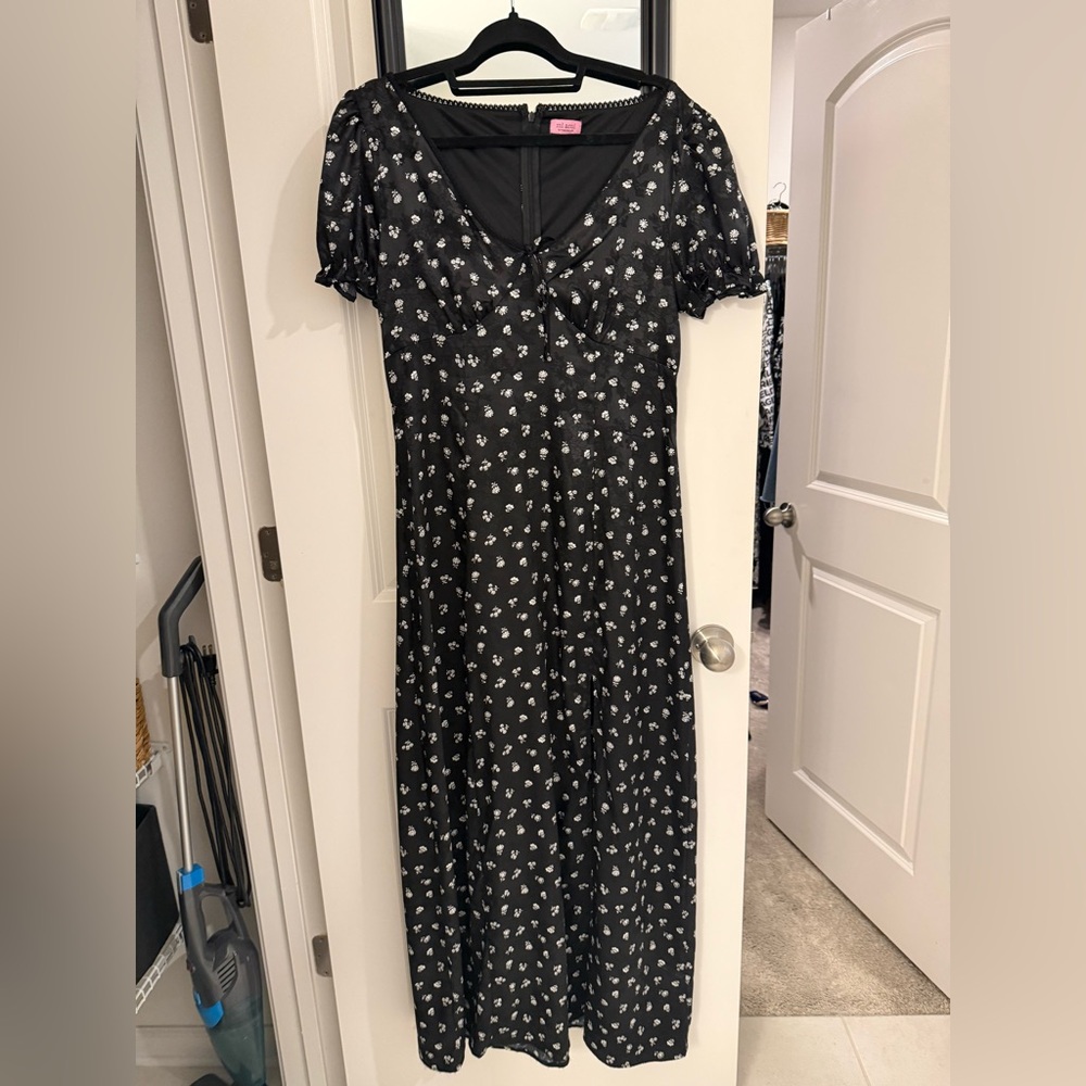 Miami Black and White Floral Maxi Dress